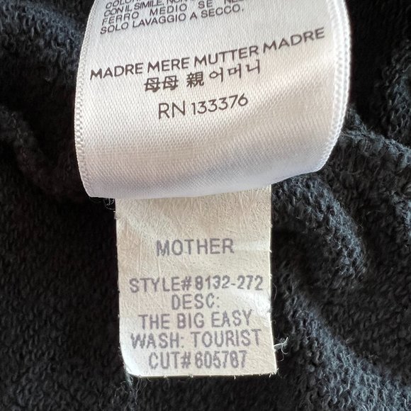 MOTHER The Big Easy Sweatshirt in Tourist - Black - Picture 8 of 8